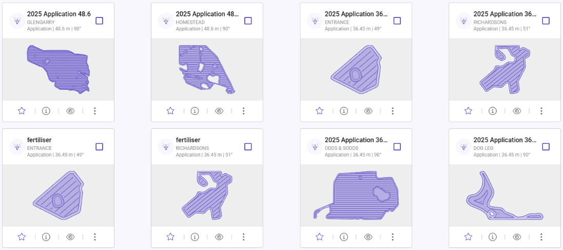 Example of complex paddock shapes planned in Launch Pad