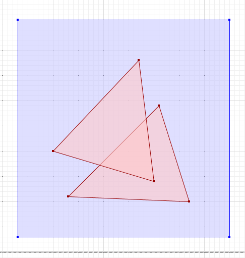 Input geometry with two overlapping holes inside the field boundary