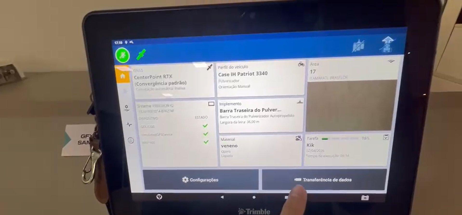 The Data Transfer button on the Precision-IQ home screen